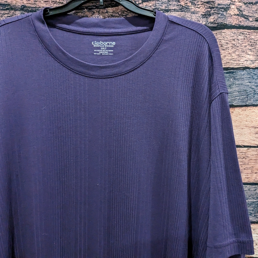 Claiborne Purple Athletic Shirt Tall